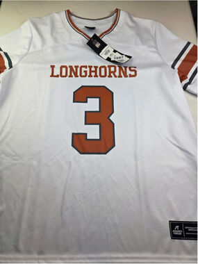 Men's Athlete's Thread Texas UT Longhorns Jersey XL White Orange #1687